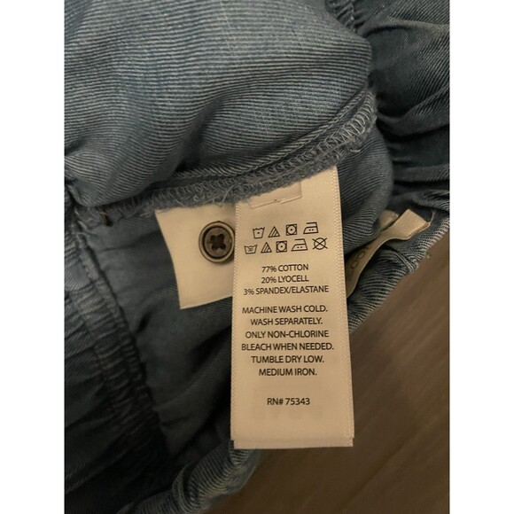 Cynthia Rowley pants Women’s XS Blue 100% Lyocell Ankle Pants Elastic Waist NWT - Picture 7 of 11